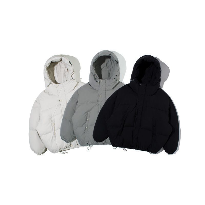 Simple Casual All-match Loose Hooded Thick Warm Bread Cotton Jacket Men