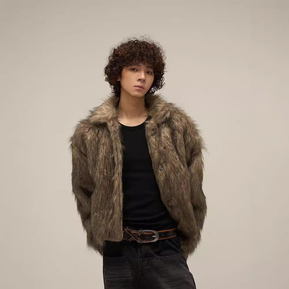 Winter Maychao Environmental Protection Fur Jacket Men's Design Sense