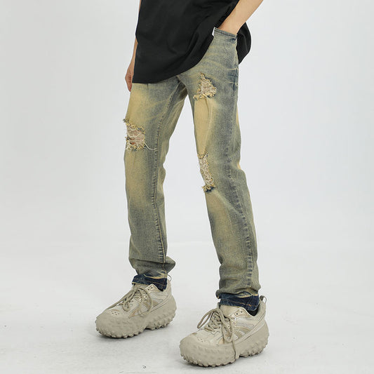 Fashion Ripped Cool Straight Jeans Men