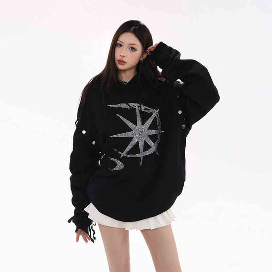 Retro Hoodie Coat Women's Autumn