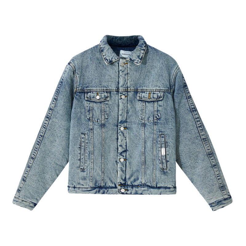 Men And Women Vintage Old Washed Denim Jacket