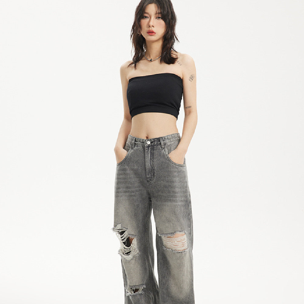 Retro Tattered Jeans Jeans For Men And Women