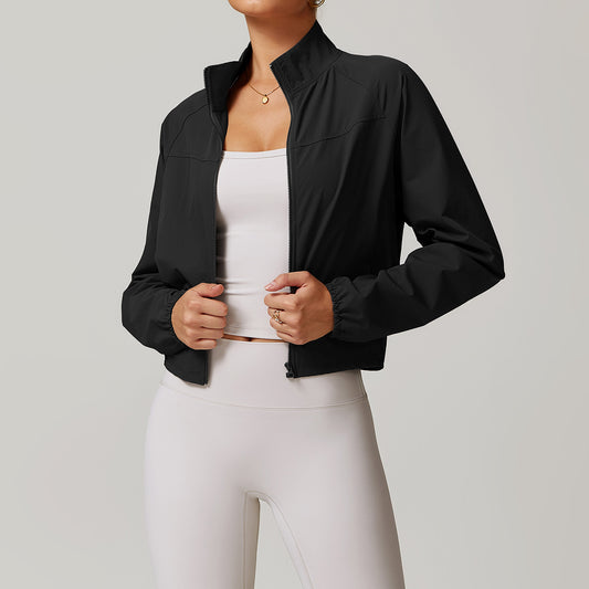 European And American Quick-drying Stand Collar Sports Jacket For Women