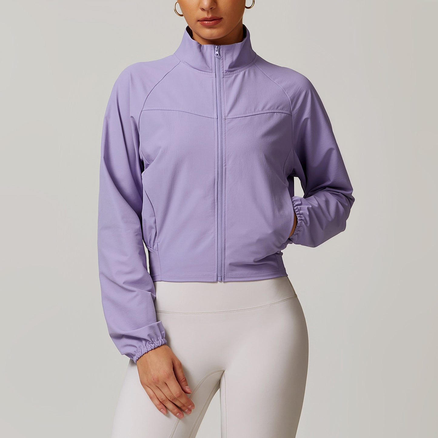 European And American Quick-drying Stand Collar Sports Jacket For Women