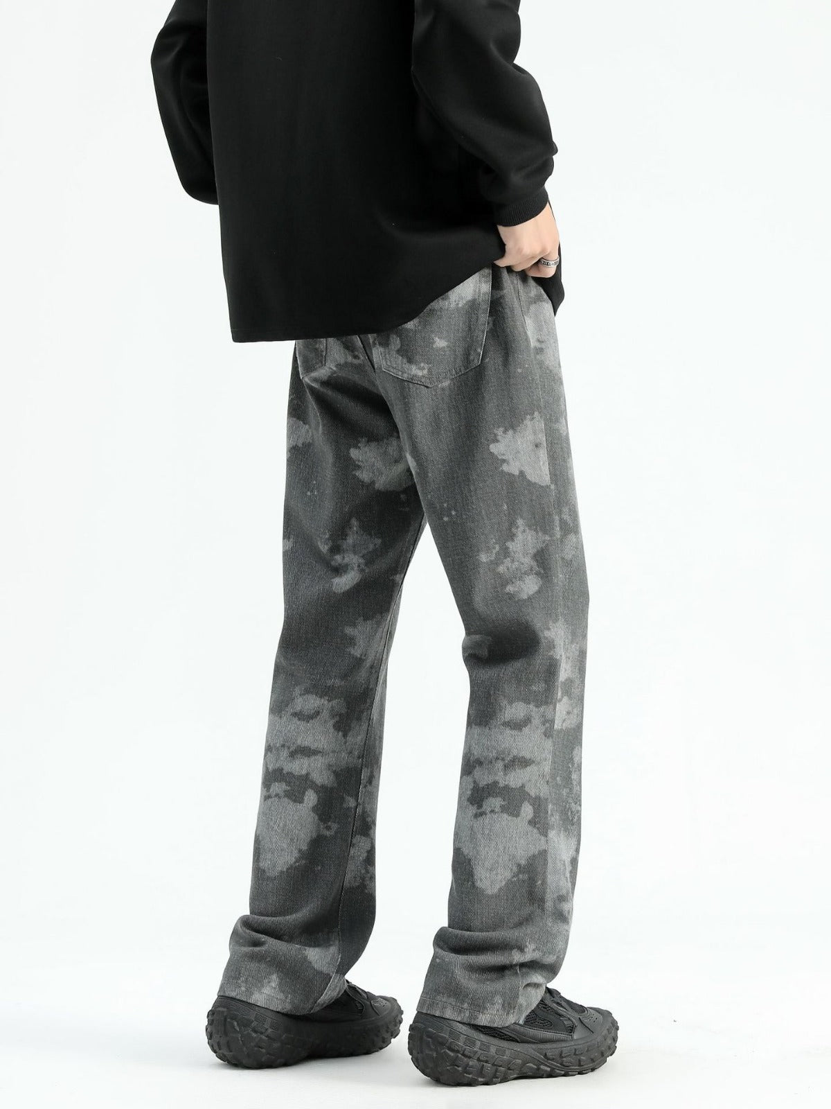 Fashionable Tie-dyed Printed Skinny Jeans For Men