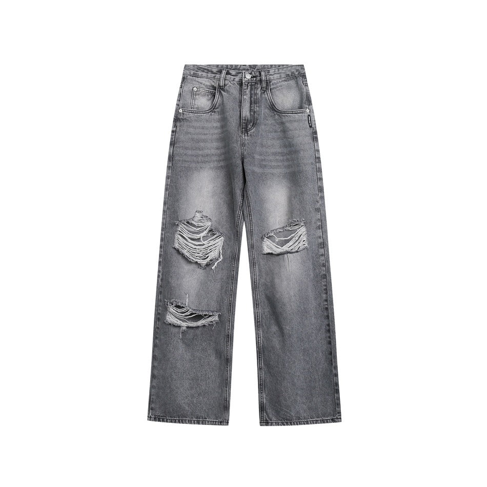 Retro Tattered Jeans Jeans For Men And Women