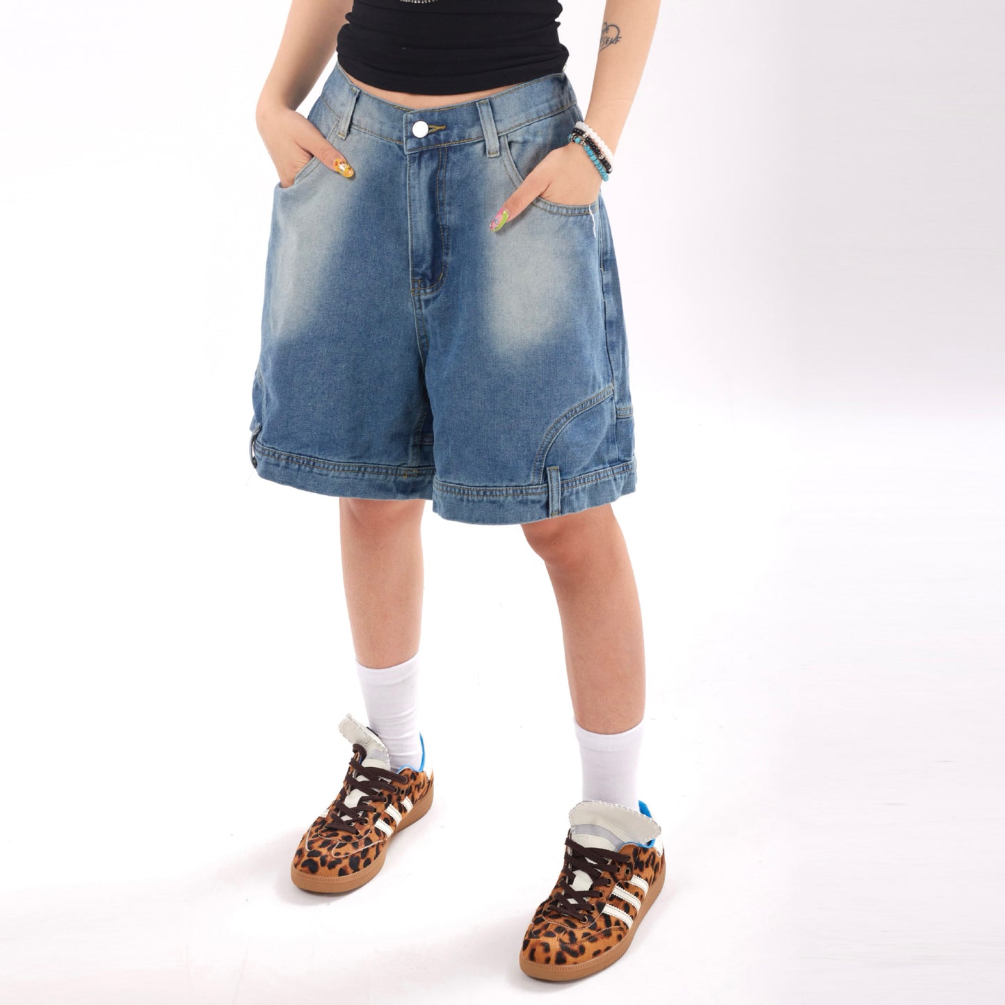 Fashion Baggy Denim Shorts Men And Women