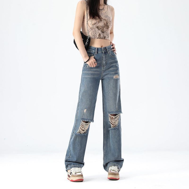 New High Waist Slimming And Wide Leg Jeans For Women