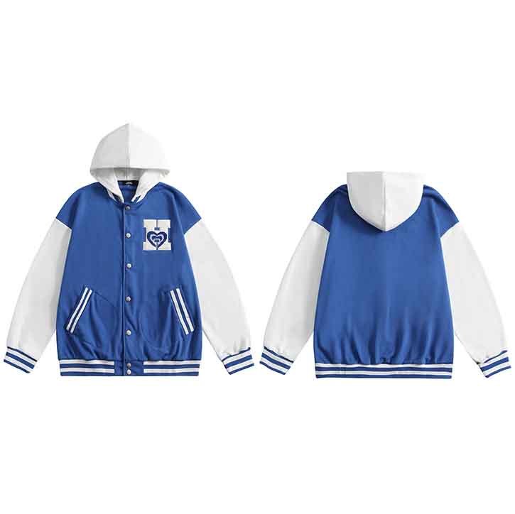 American Retro Fashion Brand Loose Love Baseball Jacket Women