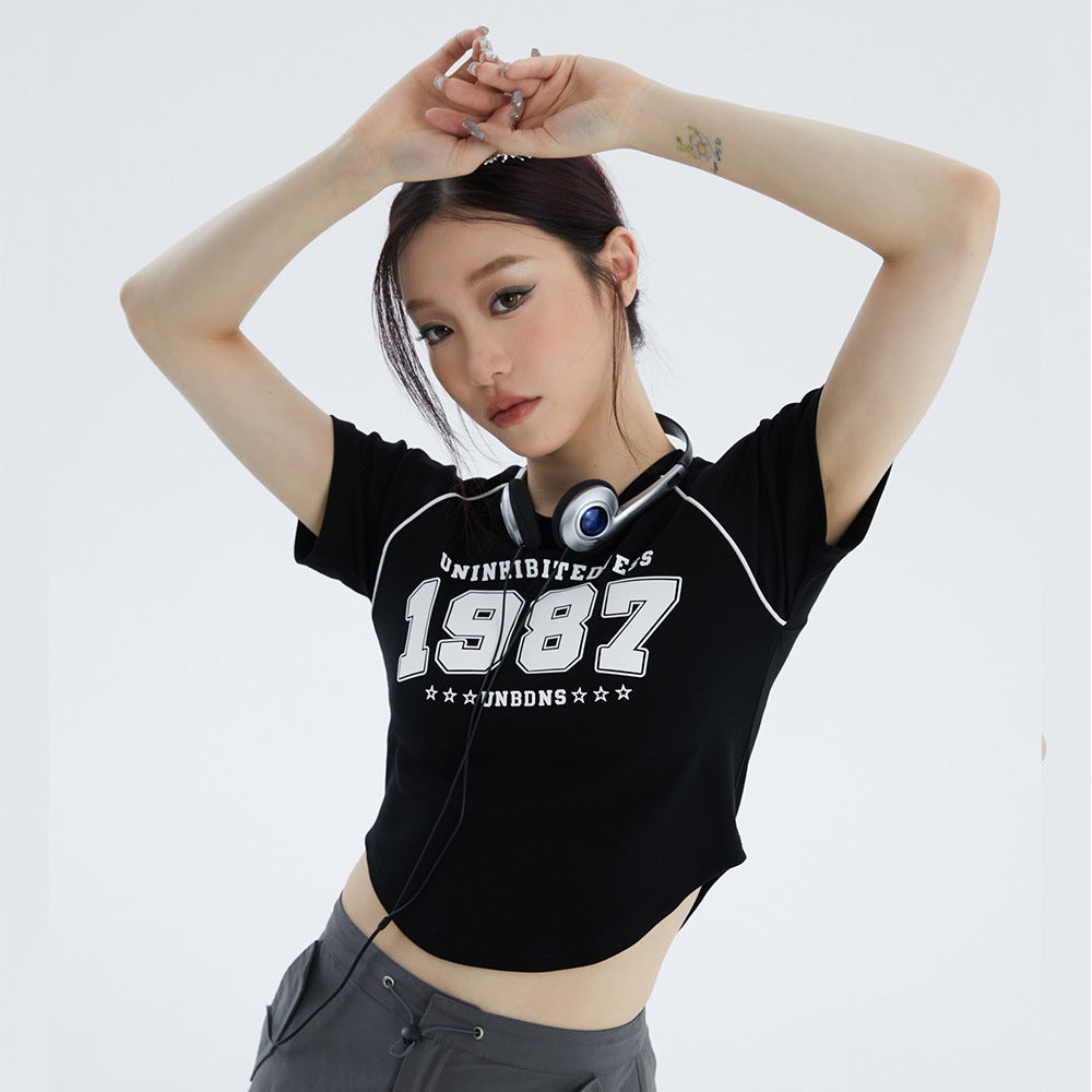 Summer Women's 1987 Special-interest Design Short-sleeved T-shirt