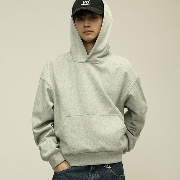 Brushed Basic Solid Color Short Hoodie For Men And Women