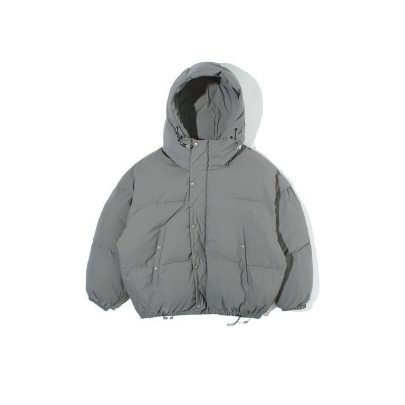 Simple Casual All-match Loose Hooded Thick Warm Bread Cotton Jacket Men