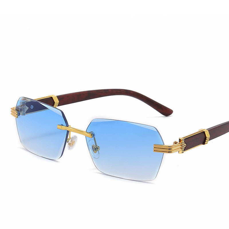 Frameless Cut-Edge Gradient Marine Sunglasses