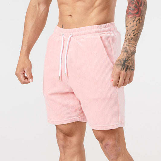 Men's Fashion Leisure Training Fitness Corduroy Shorts