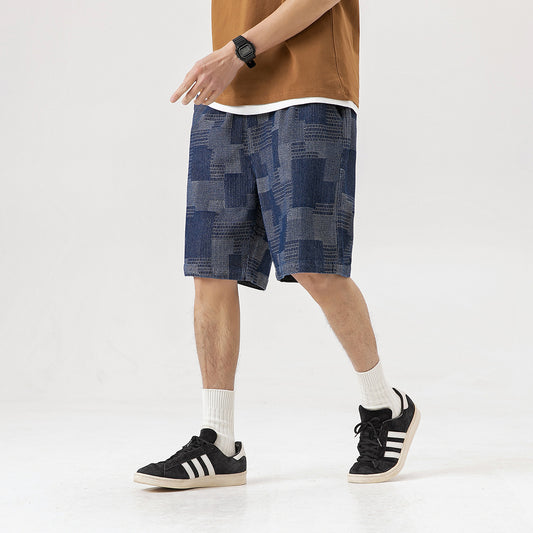 Summer Japanese Retro Workwear Shorts For Men