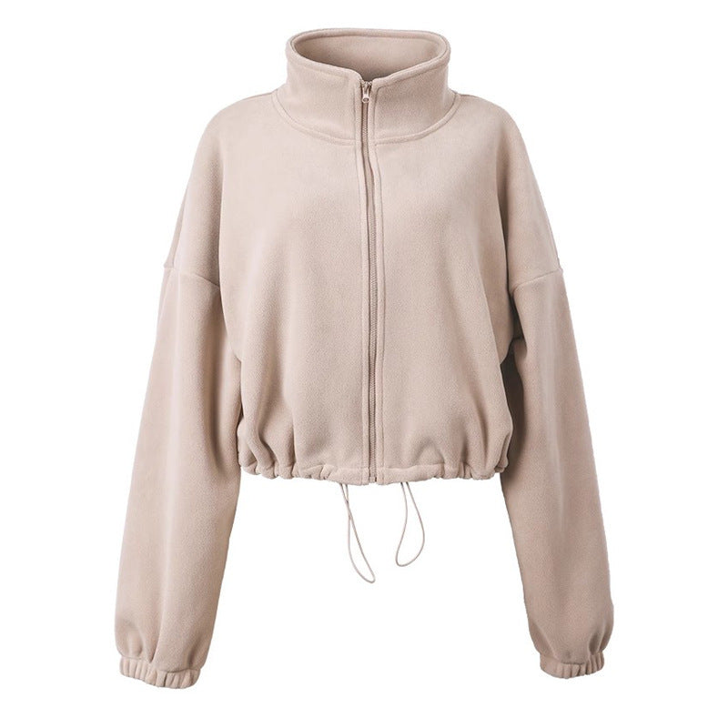 Warm Sports Thickening Loose Lapel Slimming Casual Sweatshirt