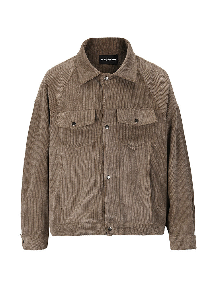 Retro Washed And Old Corduroy Jacket Tooling For Men And Women