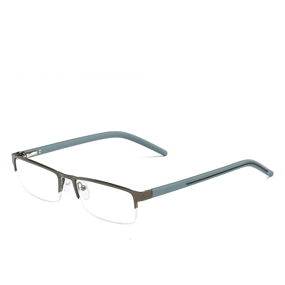 Elderly Presbyopic Glasses Square Half Frame Metal Glasses