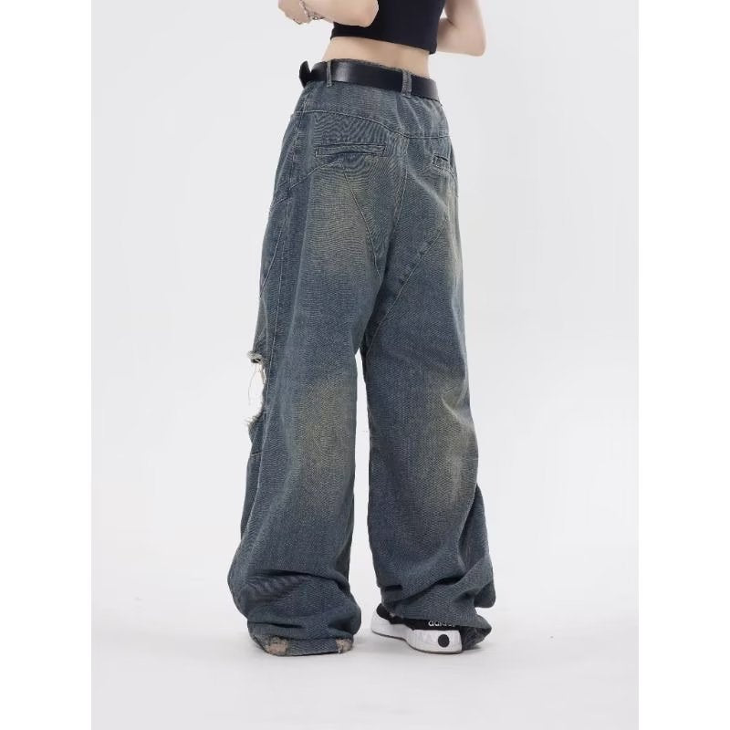 Retro Loose Casual Straight-leg Trousers Women