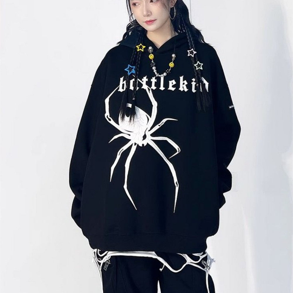 Spider Three-dimensional Printed Hoodie Men And Women