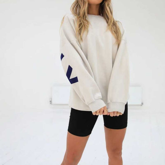 Fashion Printed Thickening Long Sleeve Loose Sweatshirt