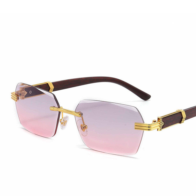 Frameless Cut-Edge Gradient Marine Sunglasses